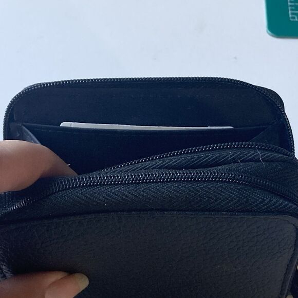 NEW Buxton Black Genuine Leather Wizard Accordian Wallet Coins Leather Goods - Picture 10 of 15